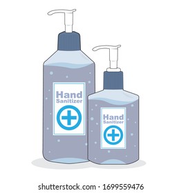 Vector illustration of hand sanitizer used for health posters, to stop the spread of the corona virus covid 19
