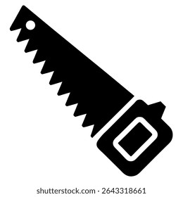 Ilustração vetorial de uma serra manual.