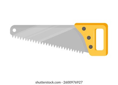 A vector illustration of a hand saw, perfect for DIY, construction, or woodworking themes.
