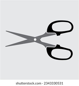 Vector illustration of hand scissors, suitable for icons, logos, etc