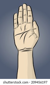 Vector illustration of hand sign