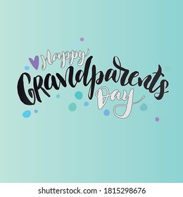 Ilustración vectorial con la leyenda grabada a mano "Feliz Día de los Abuelos". Plantilla de vacaciones. Tapa de plantilla, carteles, tarjetas, impresiones, afiches. Cartel de tipografía con letras vectoriales.