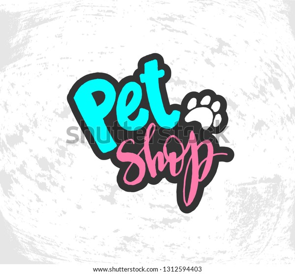 Vector Illustration Hand Sketched Lettering Pet Stock Vector (Royalty ...