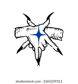 vector illustration of hand symbol