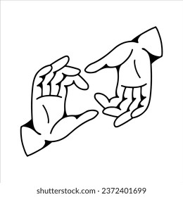 vector illustration of hand symbol concept