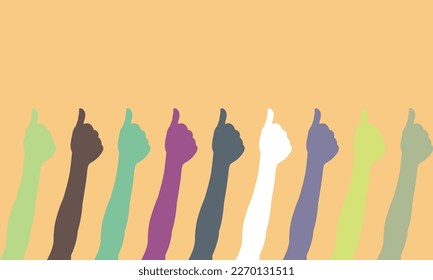 Vector Illustration of Hand with Thumbs Up Gesture
