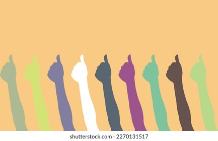 Vector Illustration of Hand with Thumbs Up Gesture
