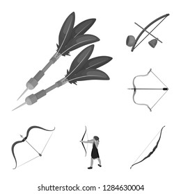 Vector illustration of hand and tribal symbol. Set of hand and nature vector icon for stock.