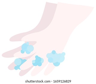 Vector illustration of hand washing