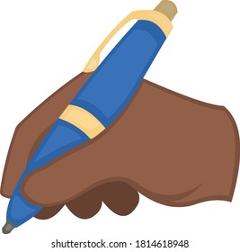 Ilustración vectorial de una escritura a mano con una pluma

