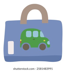 Vector illustration of a handbag school bag