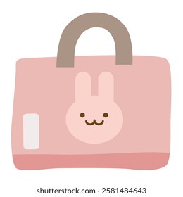 Vector illustration of a handbag school bag