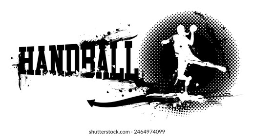 A vector illustration of Handball Banner