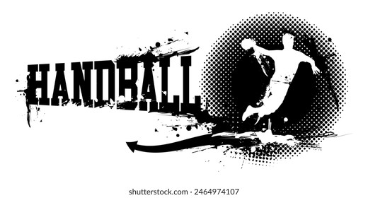 Una Ilustración vectorial de Anuncio de balonmano