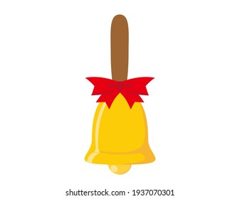 Ilustración vectorial de un timbre de mano.