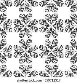 Vector illustration of hand-drawn abstract  doodle seamless pattern