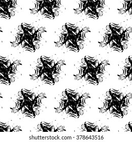 Vector illustration of hand-drawn abstract  doodle seamless pattern