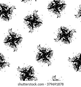 Vector illustration of hand-drawn abstract  doodle seamless pattern