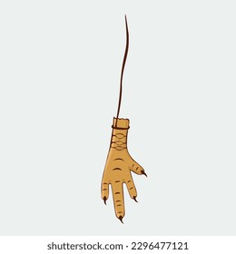 Vector illustration hand-drawn doodle style chicken leg