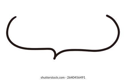 Vector illustration of hand-drawn speech bubbles. Single, frame, simple, speech balloon 