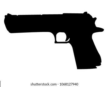 Vector illustration of a Handgun