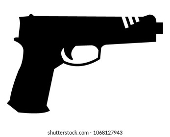 Vector illustration of a Handgun