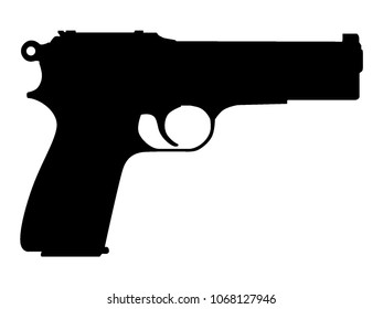 Vector Illustration Handgun Stock Vector (Royalty Free) 1068127946 ...