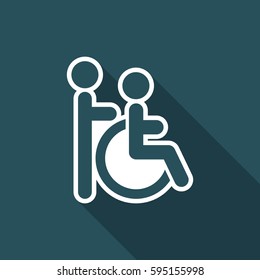 Vector illustration of handicap assistance icon