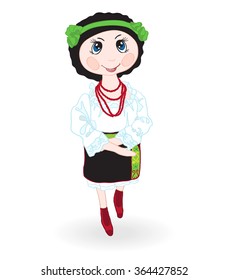 Vector illustration handmade doll