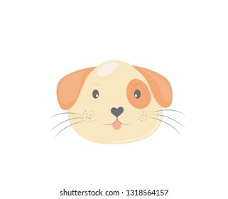 Vector illustration handmade. Muzzle dogs. Print for children's clothing. Children's illustration for print, poster, invitation, textile or other.