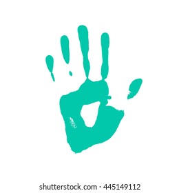 Vector illustration. Handprint.