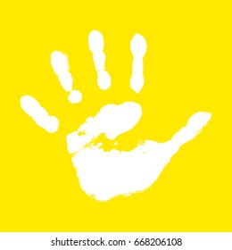 Vector illustration. Handprint