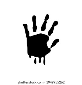 A vector Illustration of Handprint Art Paint Vector Sign