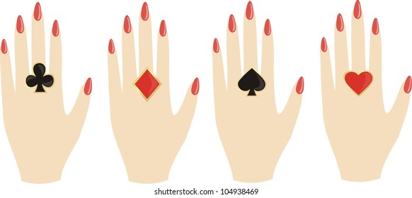 Vector illustration of hands