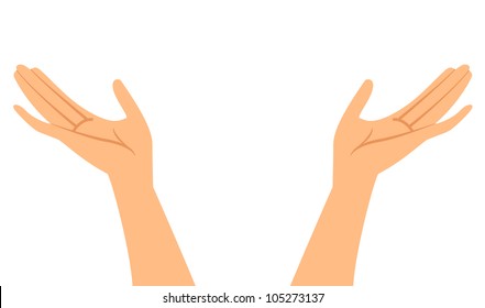 Vector illustration of hands