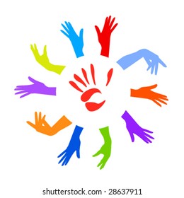 vector illustration of hands