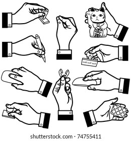vector illustration of hands.