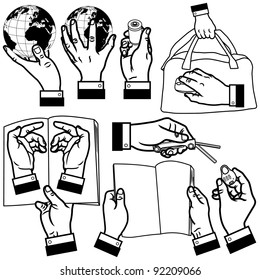 vector illustration of hands.