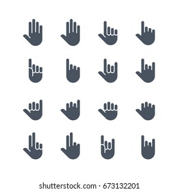 Vector Illustration of Hands Black Icon