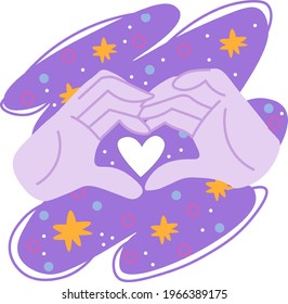 Vector illustration of hands. It can be used in the design of websites, applications, or printed products. 