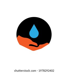 vector illustration of hands and deep water, great for logos and icons for washing hands, corona virus and covid19