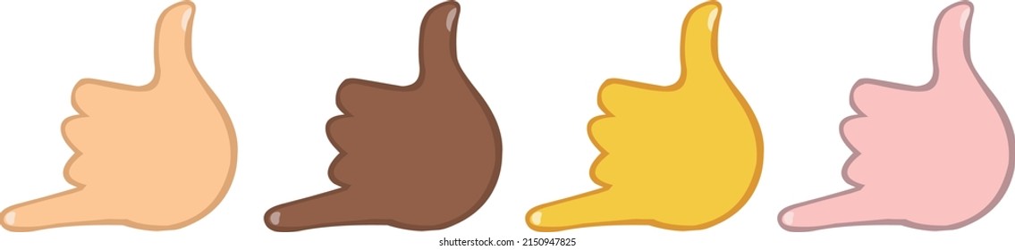 Vector illustration of hands of different colors making the shake gesture