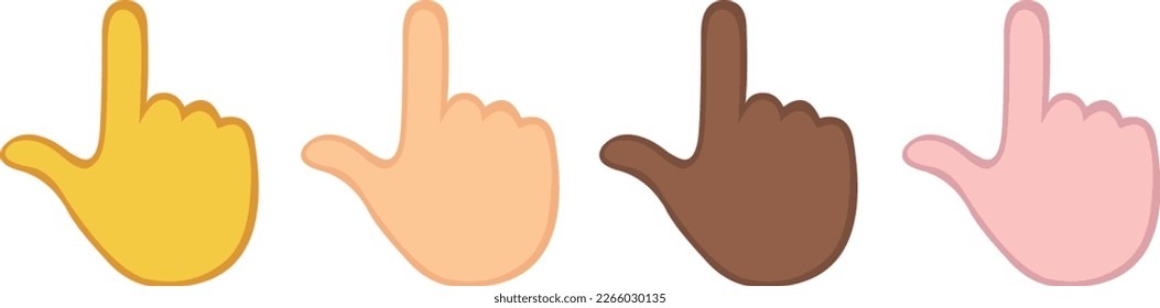 ilustraciones vectoriales de diferentes colores apuntando hacia arriba