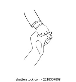 Vector illustration hands drawn in line art style