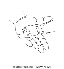 Vector illustration hands drawn in line art style