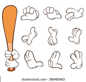 Vector Illustration of a Hands in Gloves