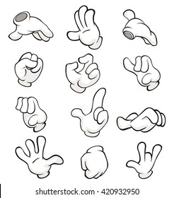 Vector Illustration of a Hands in Gloves