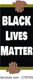Vektorgrafik von Händen, die Black Lives Matter Banner halten