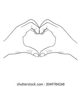 Vector illustration of hands. Ornament for decoration. An element for congratulations. Illustration for printing.