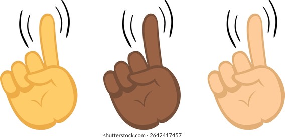vector illustration hands saying no gesture